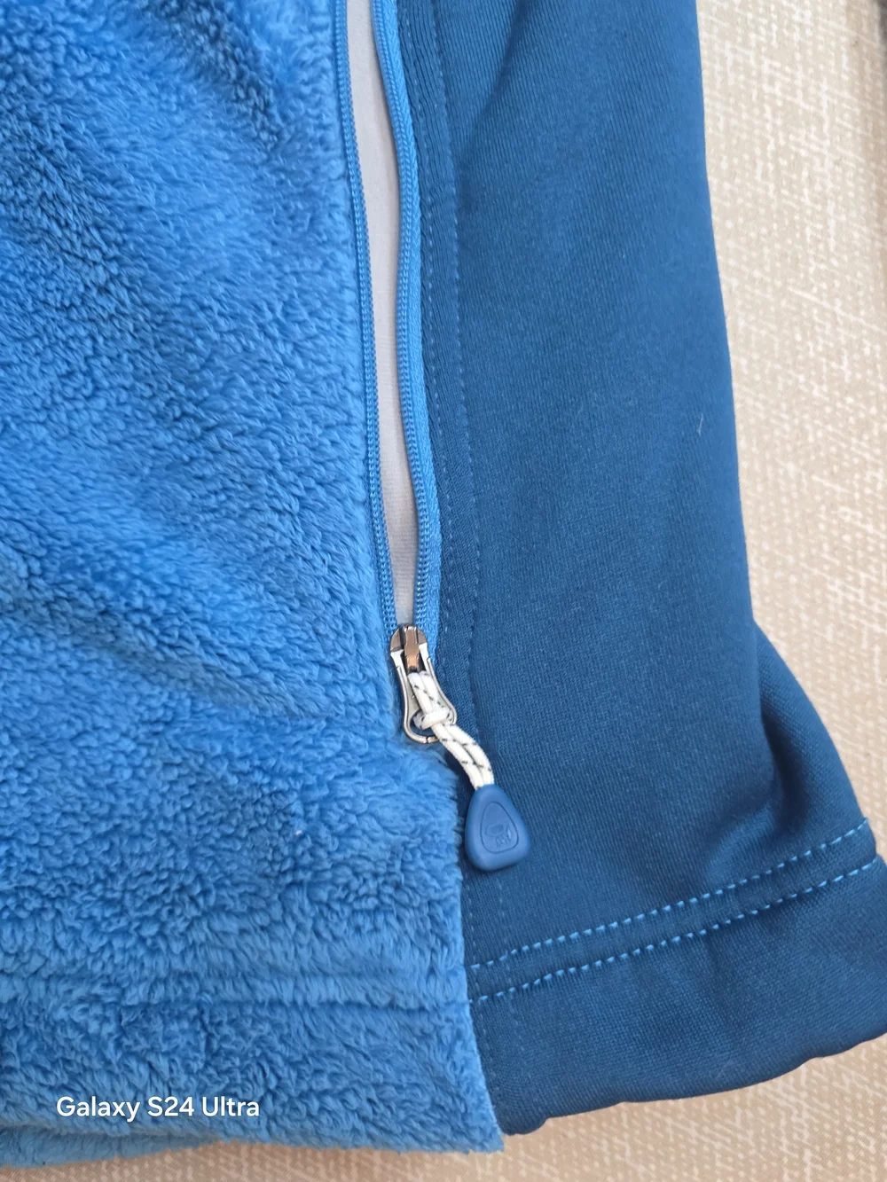 Mountain Hardwear Fleece Jacket Womens Small Blue Full Zip Lined Pockets Hiking